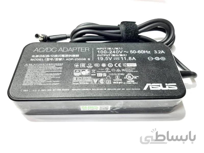 شارژر لپ تاپ ایسوس 19.5 ولت 11.8 آمپر 6.0*3.7 ORG ا ADAPTER ASUS 19.5V 11.8A 6.0*3.7 ORG