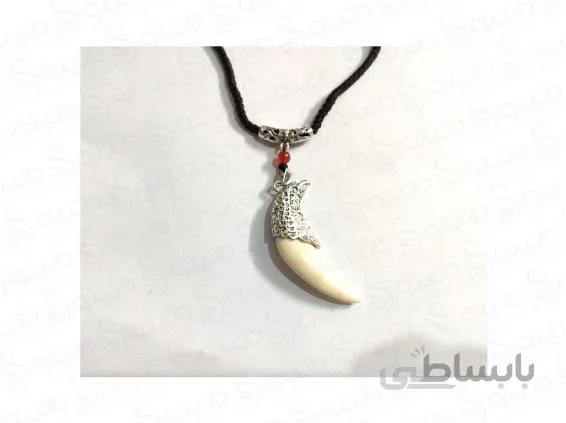 گردنبند مردانه دندان گرگ طرح عقاب gothic-n-26
