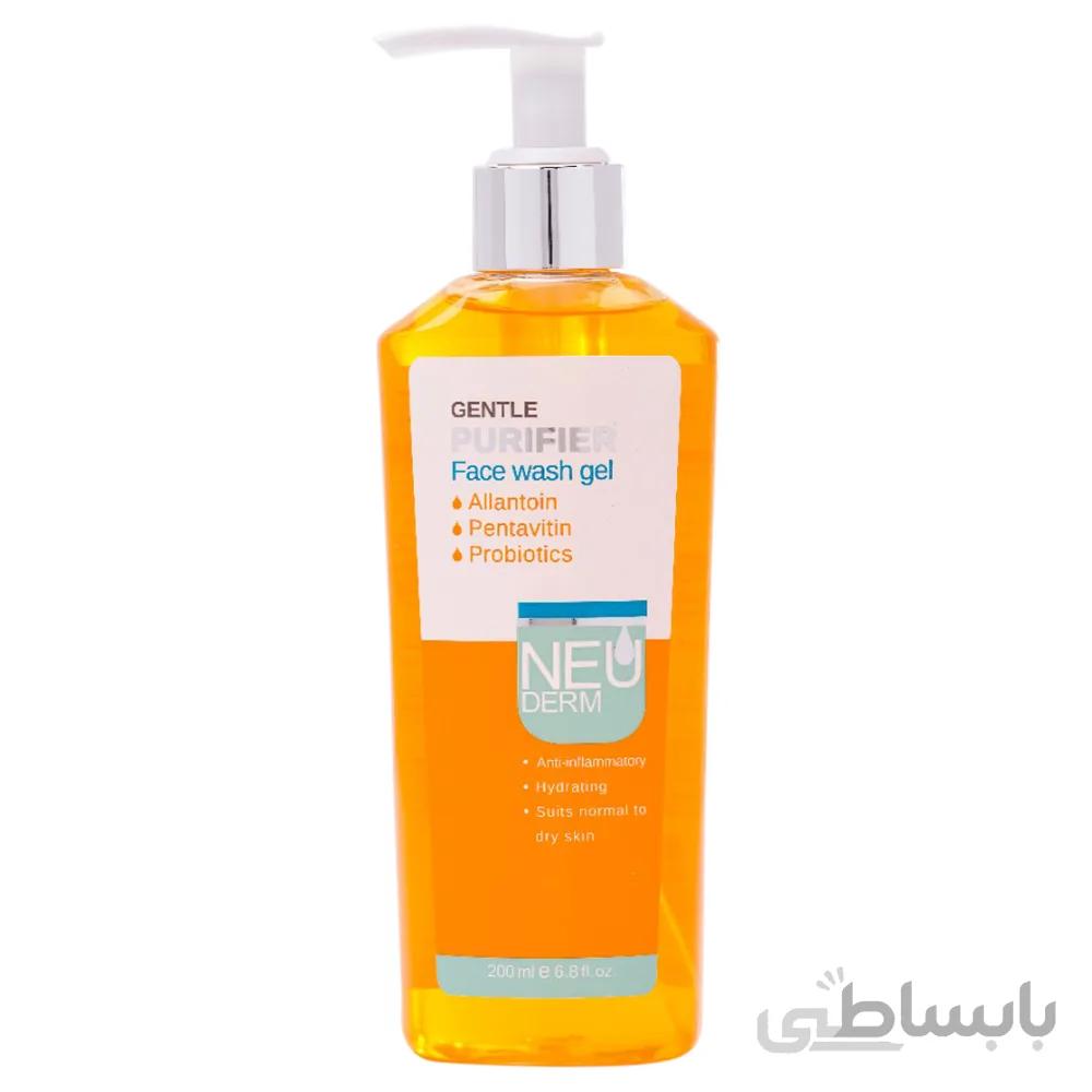 ژل شستشوی صورت جنتل پیوریفایر پوست نرمال و خشک نئودرم ا Gentle Purifier Face Wash Gel NEUDERM