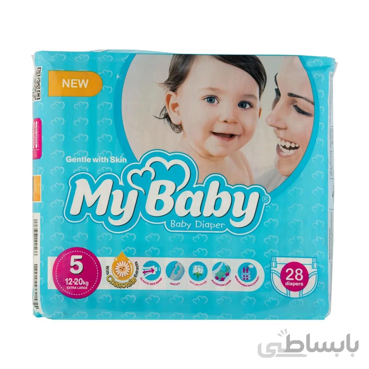 پوشک مای بیبی 28 عددی سایز 5 My Baby ا my baby Diapers size 5 code:6107
