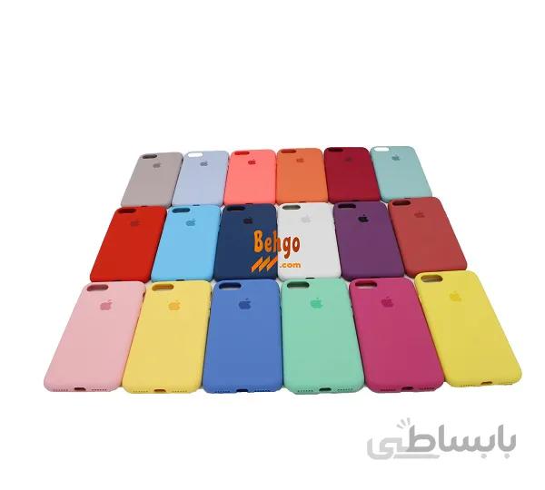 کاور قاب سیلیکونی آیفون 7 یا ایفون 8 گارد محافظ اپل هشت کیس رنگی ایفون هفت قاب اصلی ایفون7/8 سیلیکونی ایفون 8 کامل زیر بسته فول گارد گوشی ایفون 7 Apple IPhone 8 Silicone Case IPhone