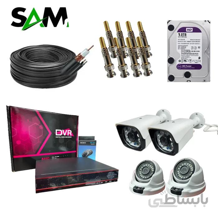 پکیج 4 عددی دام و بولت ، دستگاه 4 کانال 5 مگ هارد 1 ترا
