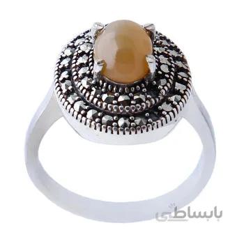 انگشتر نقره زنانه مدل سنگ اپال کد 477