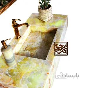 روشویی سنگی مرمر سبز مدل رکسانا
