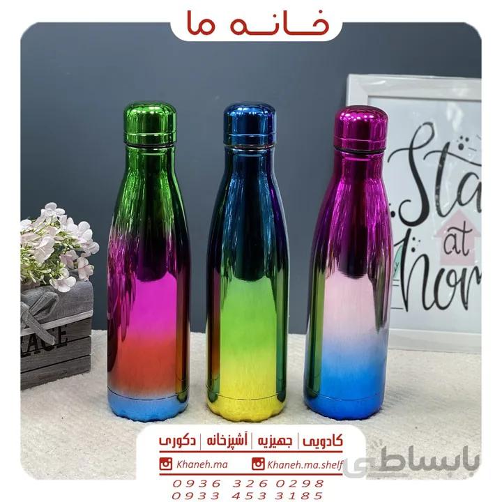 فلاسک کروم رنگی طرح بطری