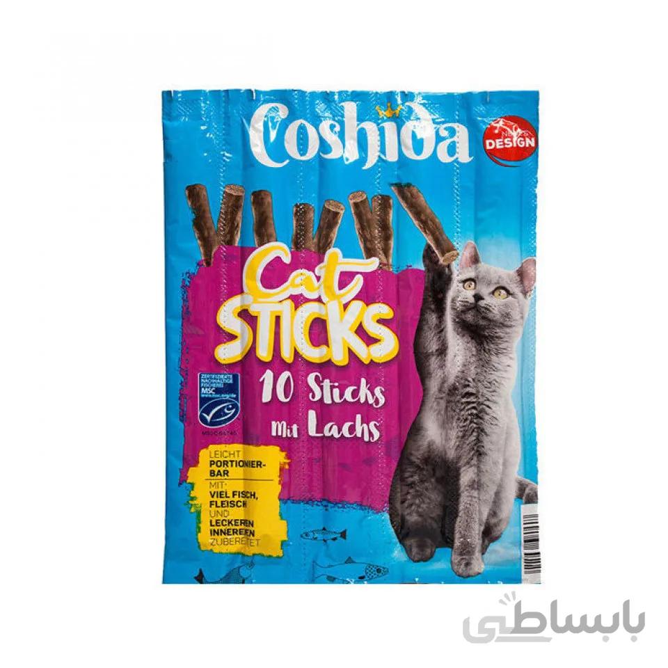 تشویقی مدادی گربه کوشیدا با طعم سالمون Cooshida Cat Stick Salmon بسته 5 عددی