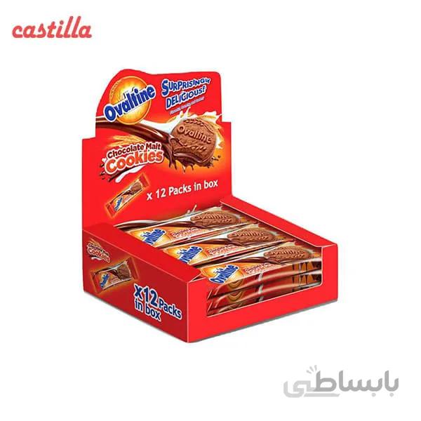 بیسکویت کرم دار اوالتین جو و شکلات بسته 12 عددی