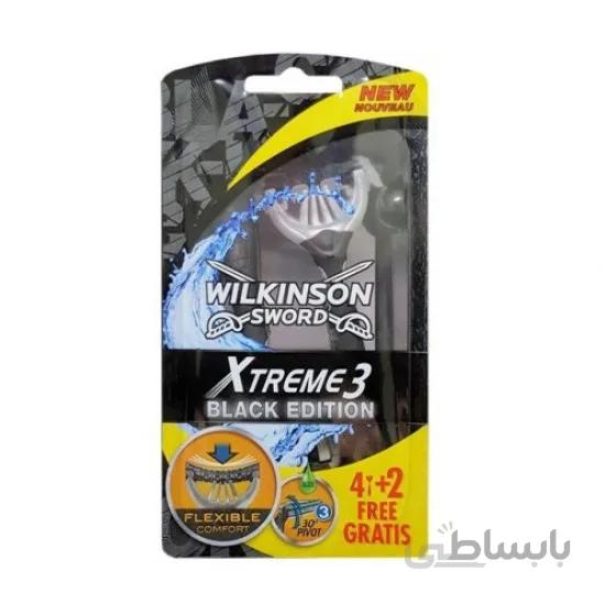 خودتراش سه لبه ویلکینسون Wilkinson Xtreme 3 Black Edition بسته 6 عددی