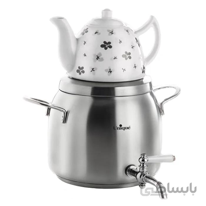 كتري استيل 5/5 با قوري چيني یونیک کد UN-7205