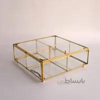 باکس شیشه ای مربع چهار قسمتی