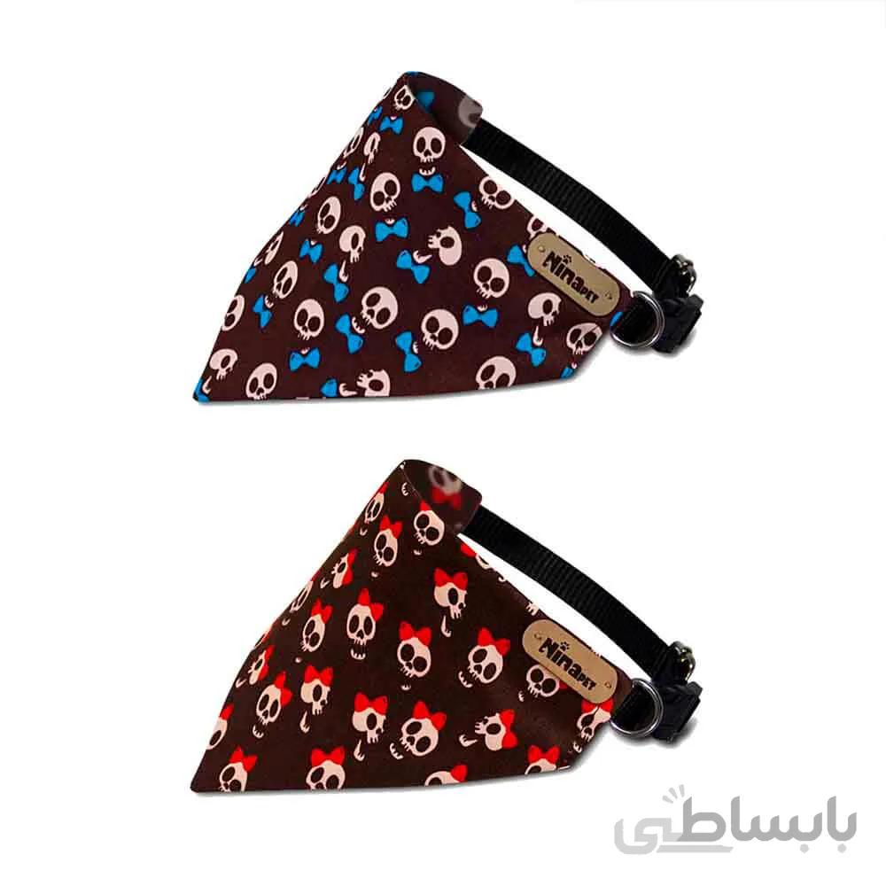 قلاده دستمال گردن سگ نیناپت مدل اسکلت ا Ninapet Collar & Scarf For Large Dog Skeleton Model
