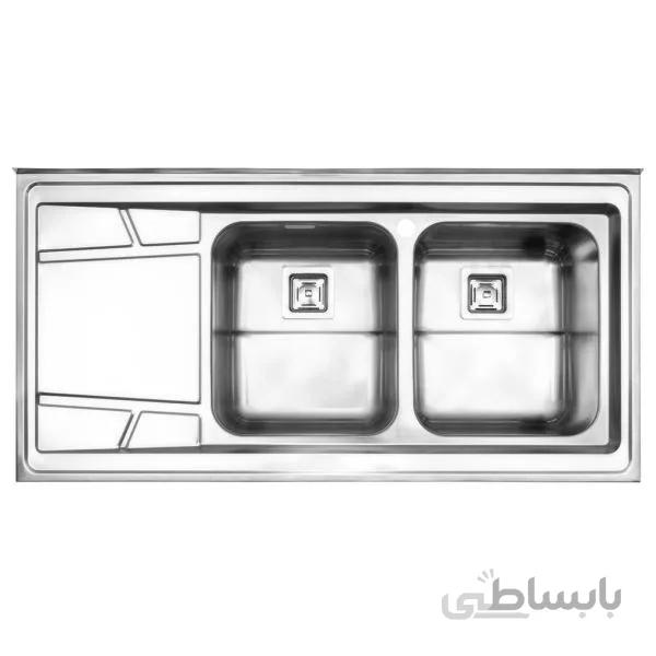 سینک ظرفشویی استیل البرز مدل 738 روکار