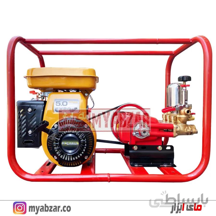 سمپاش زنبه ای موتور روبین 5 اسب با پمپ 45 بار جدید