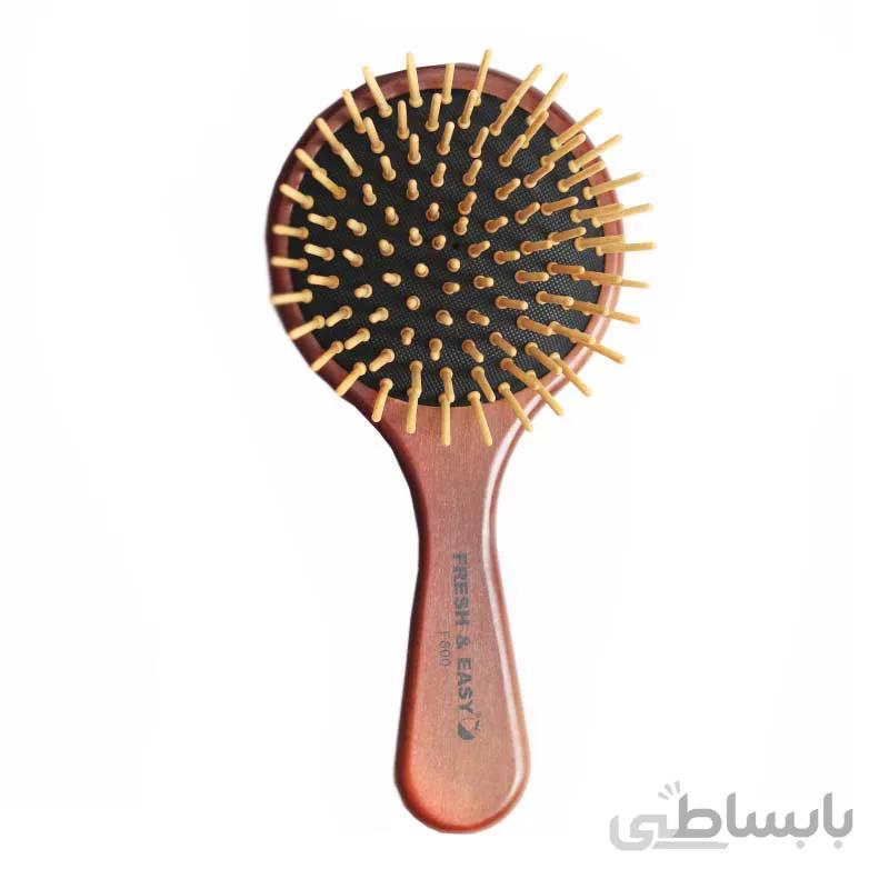 برس تخت چوبي فرش دندانه تيز رنگ تيره F600