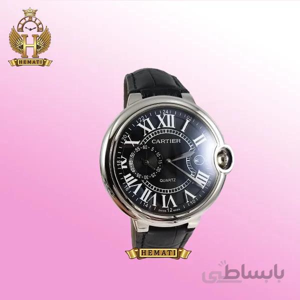 ساعت مردانه کارتیر بالن بلو CARTIER BALLON BLEU بند چرم مشکی