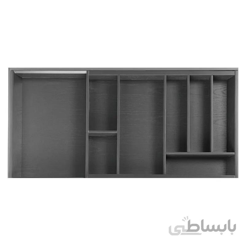 جای قاشق چنگال کشوی کابینتی چوبی موکا ملونی