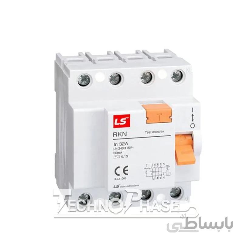 کلید محافظ جان (RCBO) چهارپل 25 آمپر ال اس مدل RKN