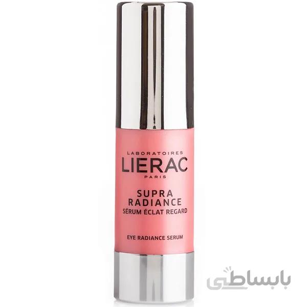 سرم دور چشم لیراک lierac مدل سوپرا رادیانس supra radiance حجم ۱۵ میل | رفع تیرگی، چروک و پف ا Lierac Supra Radiance Eye Radiance Serum 15ml