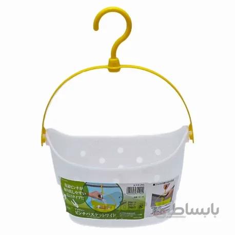 سبد گیره لباس پلاستیکی پهن (ساخت ‌ژاپن)