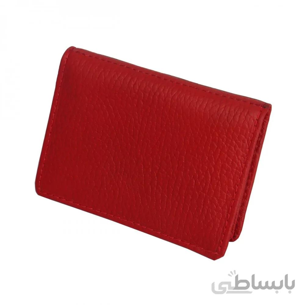 جا کارتی چرم طبیعی قرمز