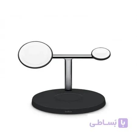 شارژر بی سیم 15 وات بلکین | Belkin 3-in-1 Wireless Charger With MagSafe