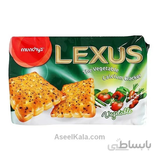 بیسکویت کراکر لگزوز LEXUS بدون کرم با طعم سبزیجات ۱۲ عددی