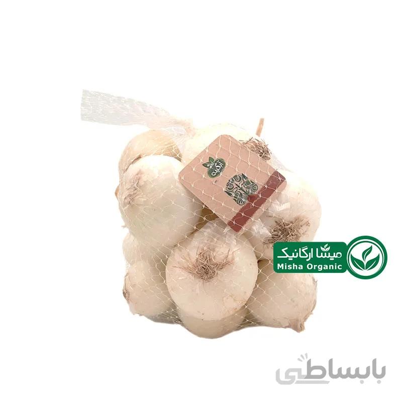 پیاز سفید ارگانیک آبگینه – 1/5 کیلوگرم