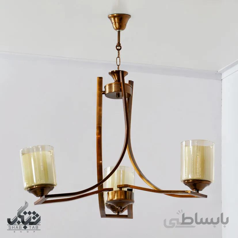 لوستر آویز سه شعله پارسیان کد 5010/3 با حباب