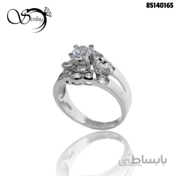 انگشتر نقره سولیتر زنانه کد:۱۹۰۱