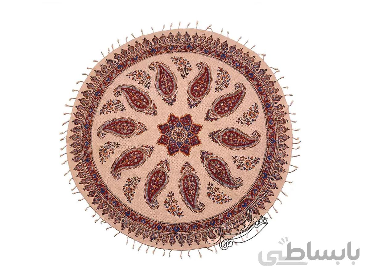 سفره قلمکار گرد طرح آفتاب