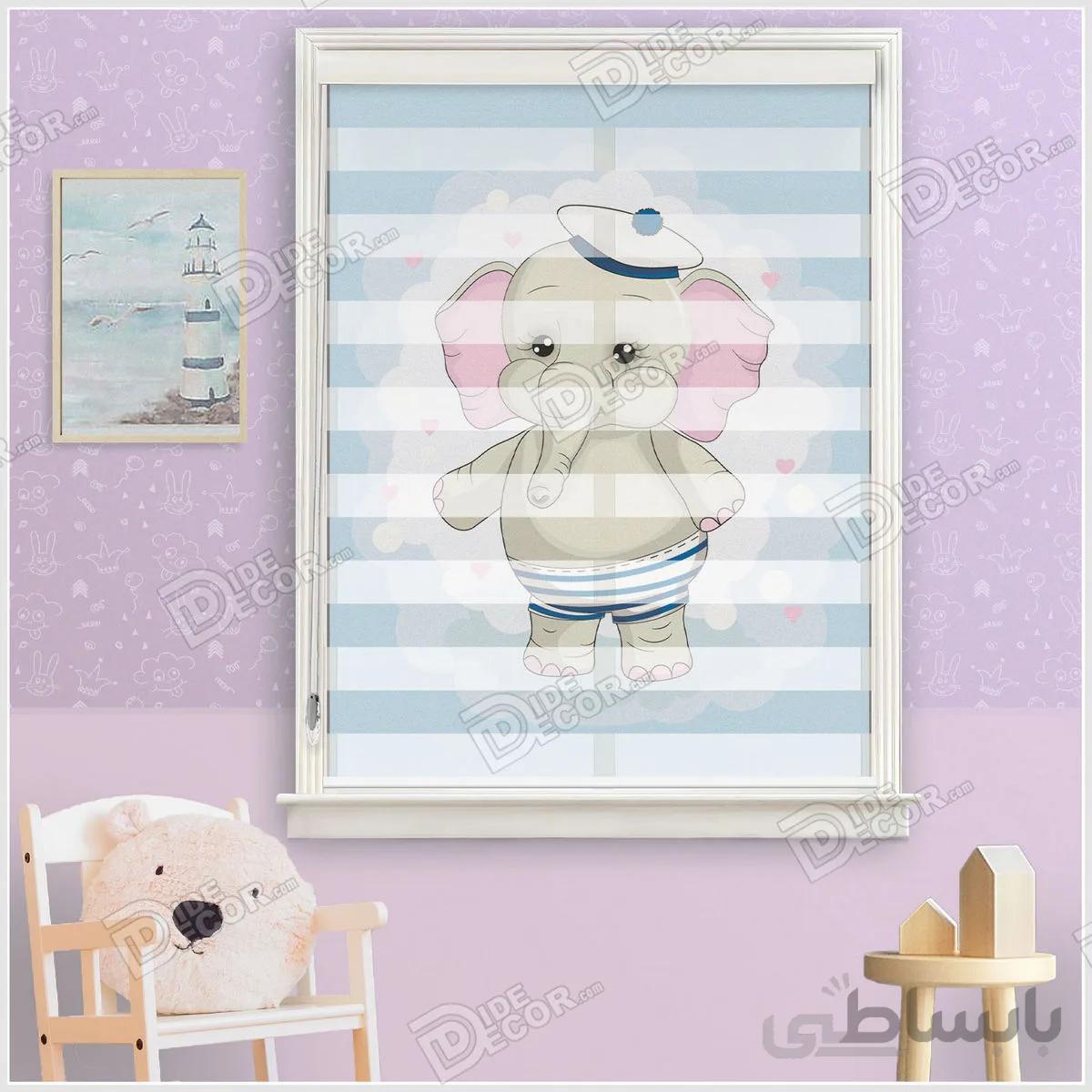 پرده زبرا چاپی کودک کد ZKP-24