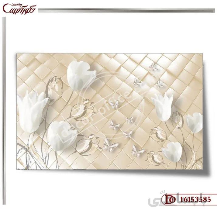 کاغذ دیواری سه بعدی گل 3585 ا 3D flower wallpaper 3585