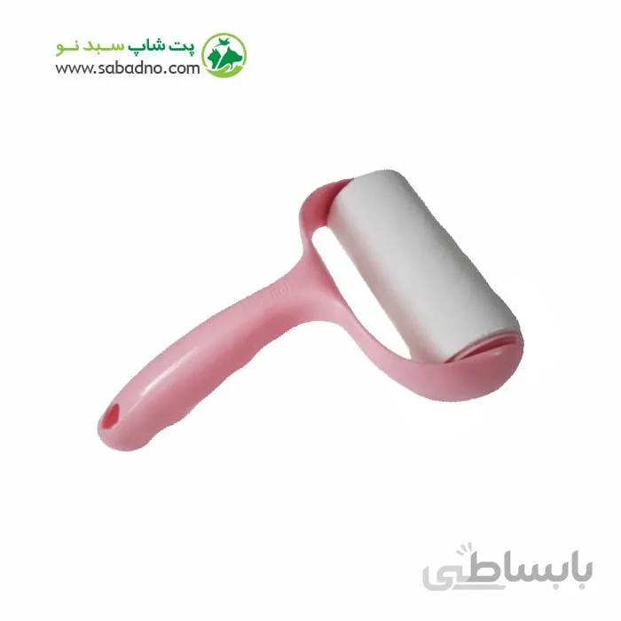پرزگیر و موگیر چسبی رولی دسته فانتزی صورتی ۷۲ برگی