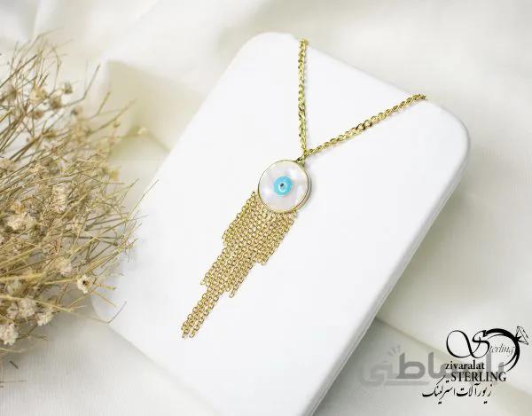 گردنبند زنانه چشم نظر ریشه دار