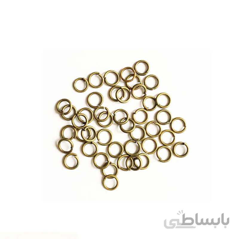 حلقه اتصال زیورآلات زرد قلم سایز 4mm بسته 100 عددی