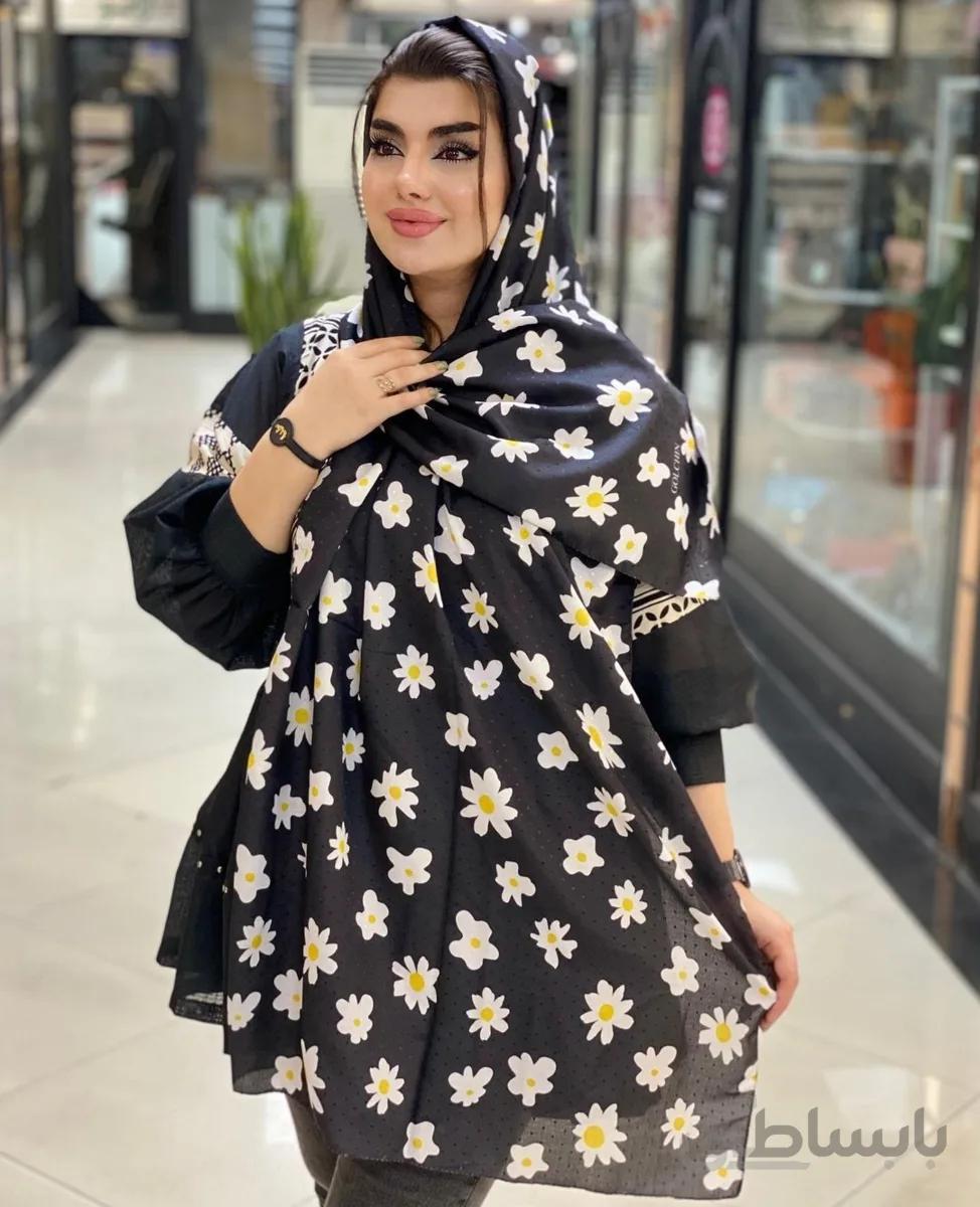 ✅شال نخی گلدار
