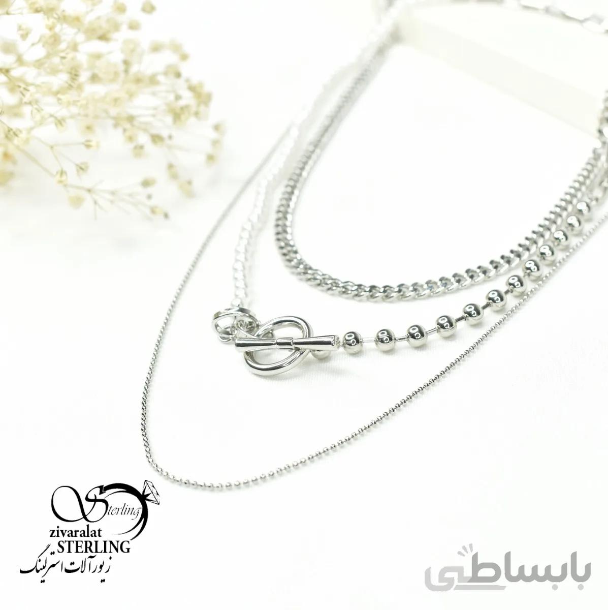 گردنبند استیل زنانه کد 6030