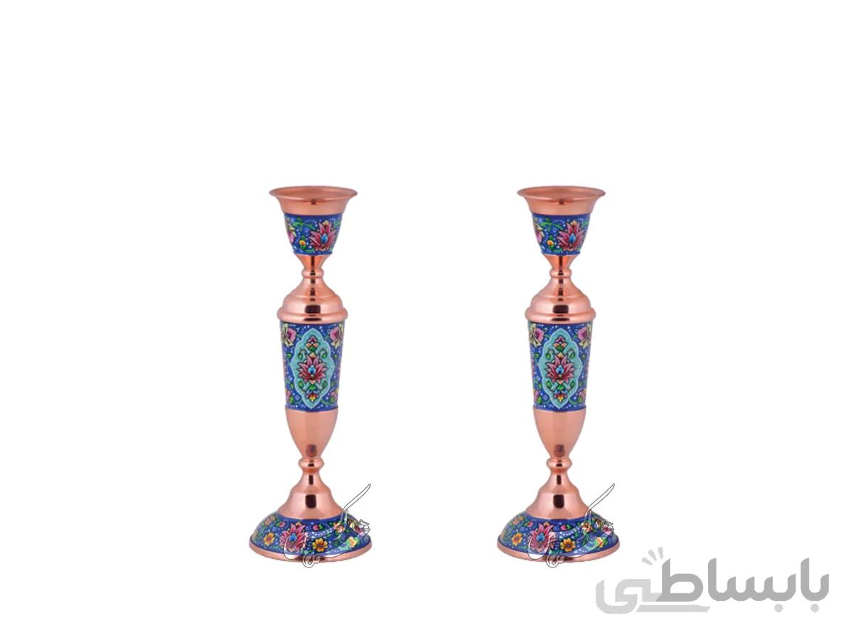 شمعدان بزرگ مس و پرداز