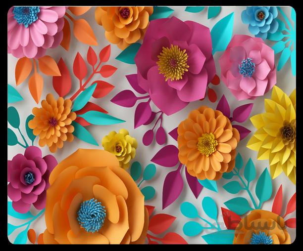پوستر گل سه بعدی 058