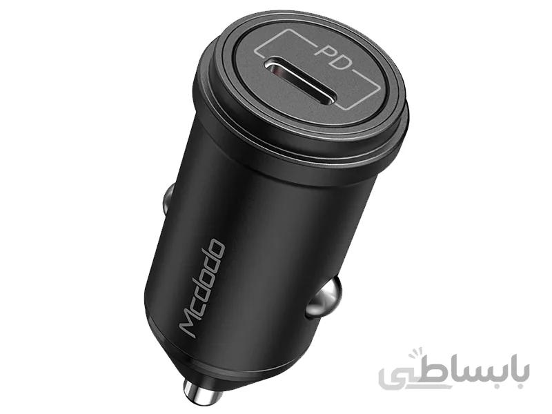 شارژر فندکی فست شارژ مک دودو مدل CC-7490 ا طراحی مینی، فست شارژ Fast Charge، شارژ سریع و ایمن، فناوری PD، دارای درگاه Type-C، توان خروجی 18 وات، شدت جریان 3 آمپر