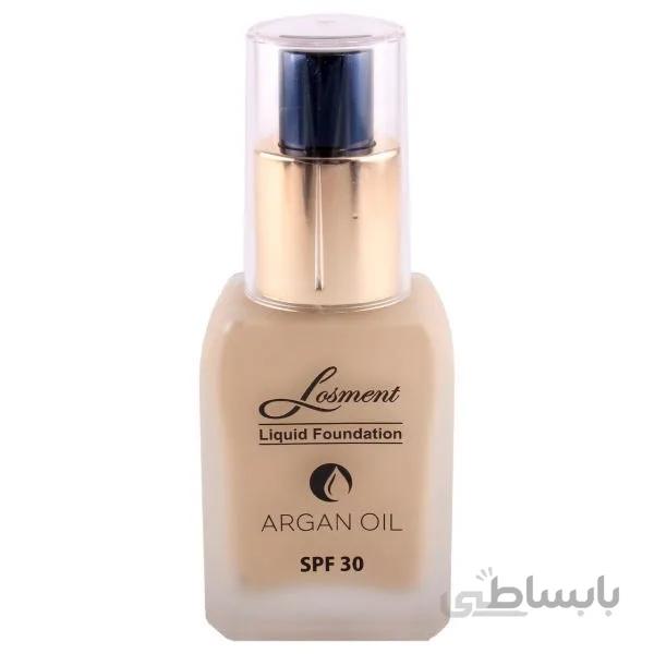 کرم پودر Spf30 لوسمنت حاوی روغن آرگان و آلوئه ورا حجم 30 میل