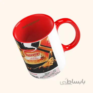 ماگ سرامیکی چاپی طرح Once Upon سفید و قرمز
