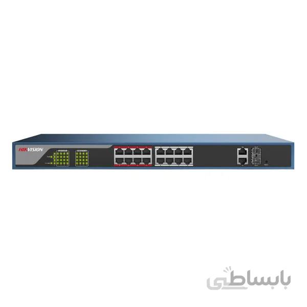 سوئیچ شبکه DS-3E1318P-E هایک ویژن ا 9Port Fast Ethernet Unmanaged POE Switch Hikvision