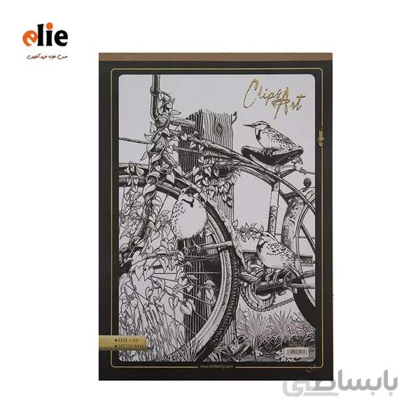 دفتر طراحی کلیپس سایز A3 طرح دوچرخه