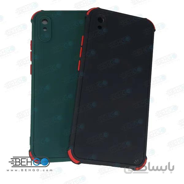 قاب شیائومی ردمی 9A کاور ژله ای دکمه رنگی با محافظ لنز دوربین گوشی Redmi 9A ا Camera Cover color key Case for Xiaomi Redmi 9A / REDMI 9I