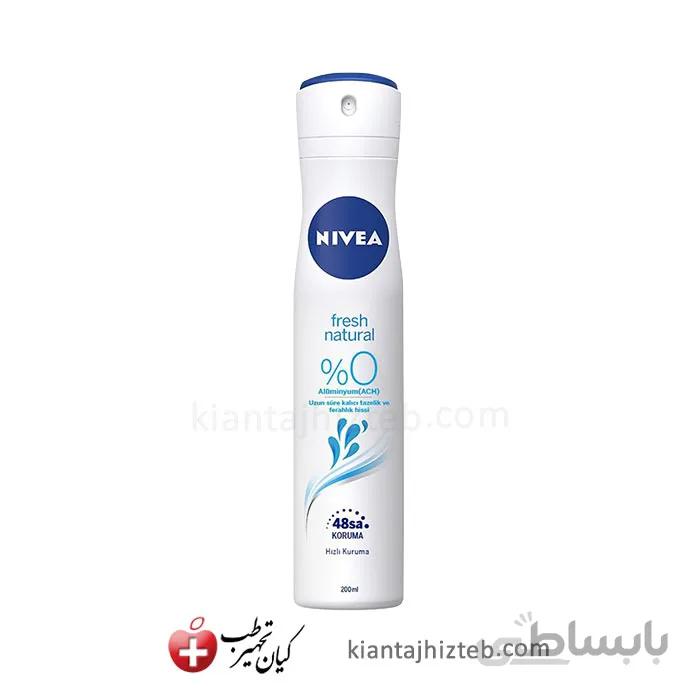 اسپری ضد تعریق زنانه NIVEA مدل Fresh Natural حجم ۱۵۰ میل