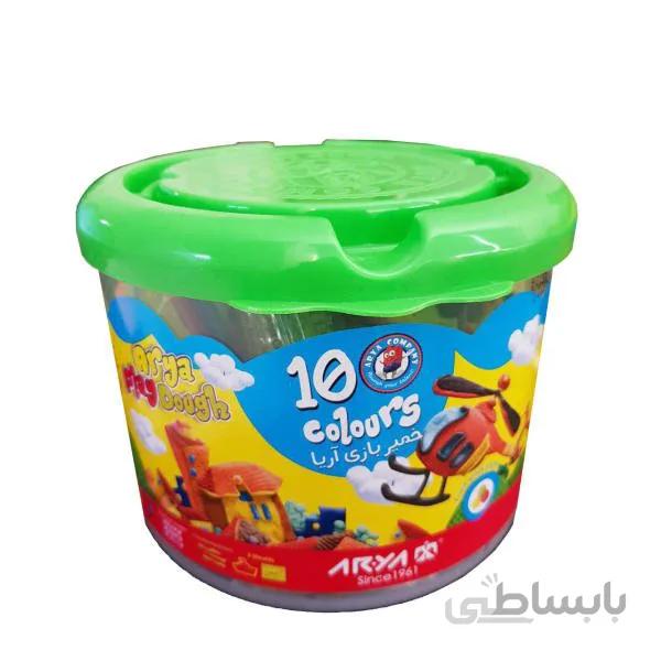 خمیر بازی سطلی۱۰ رنگ DVD آریا ا -