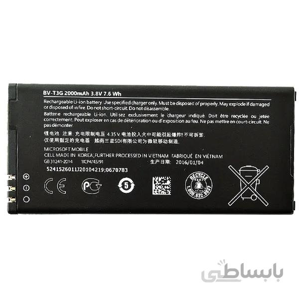 باتری اورجینال نوکیا Lumia 650 مدل BV-T3G ظرفیت 2000 میلی آمپر ساعت ا Nokia Lumia 650 BV-T3G 2000mAh Original Battery