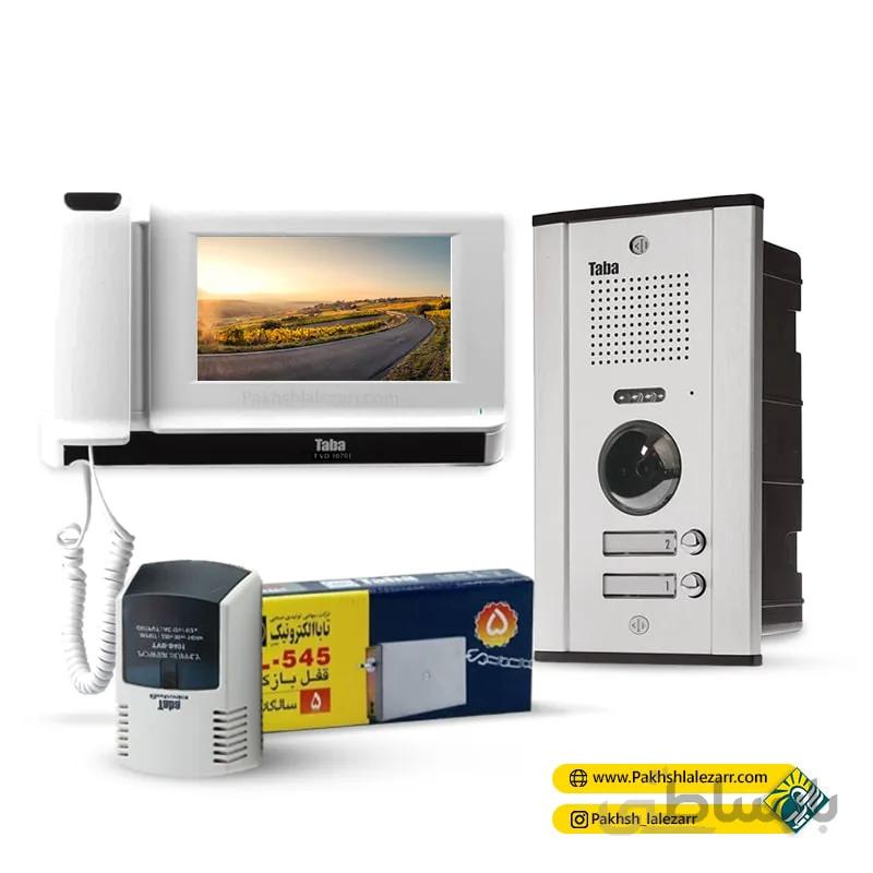 پکیج کامل آیفون تصویری مانیتور 7 اینچ مدل 1070 و پنل ثمین تابا الکترونیک