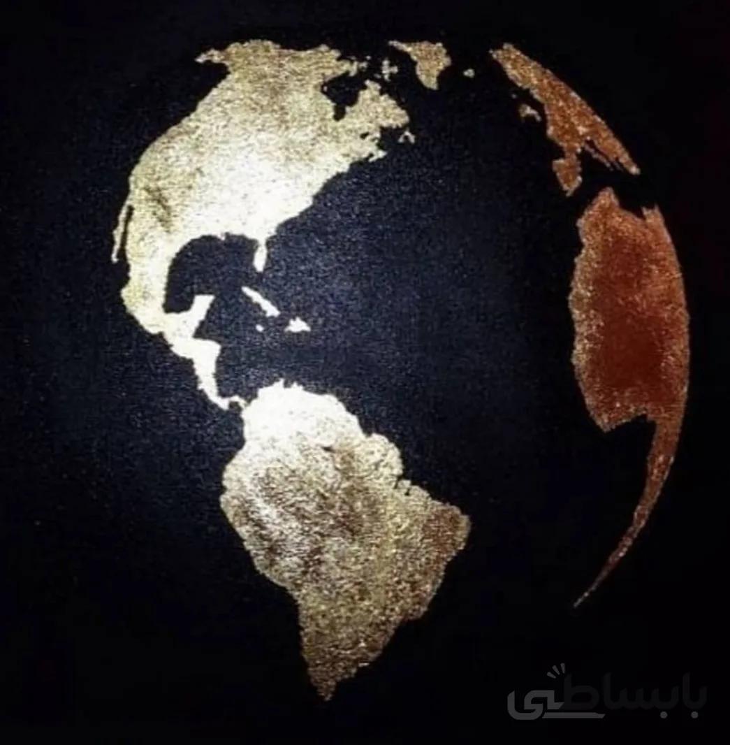 تابلو نقاشی مدرن کره زمین